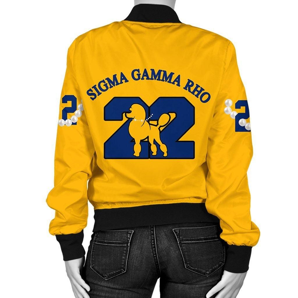 Sigma Gamma Rho Pearl Yellow Bomber Jacket