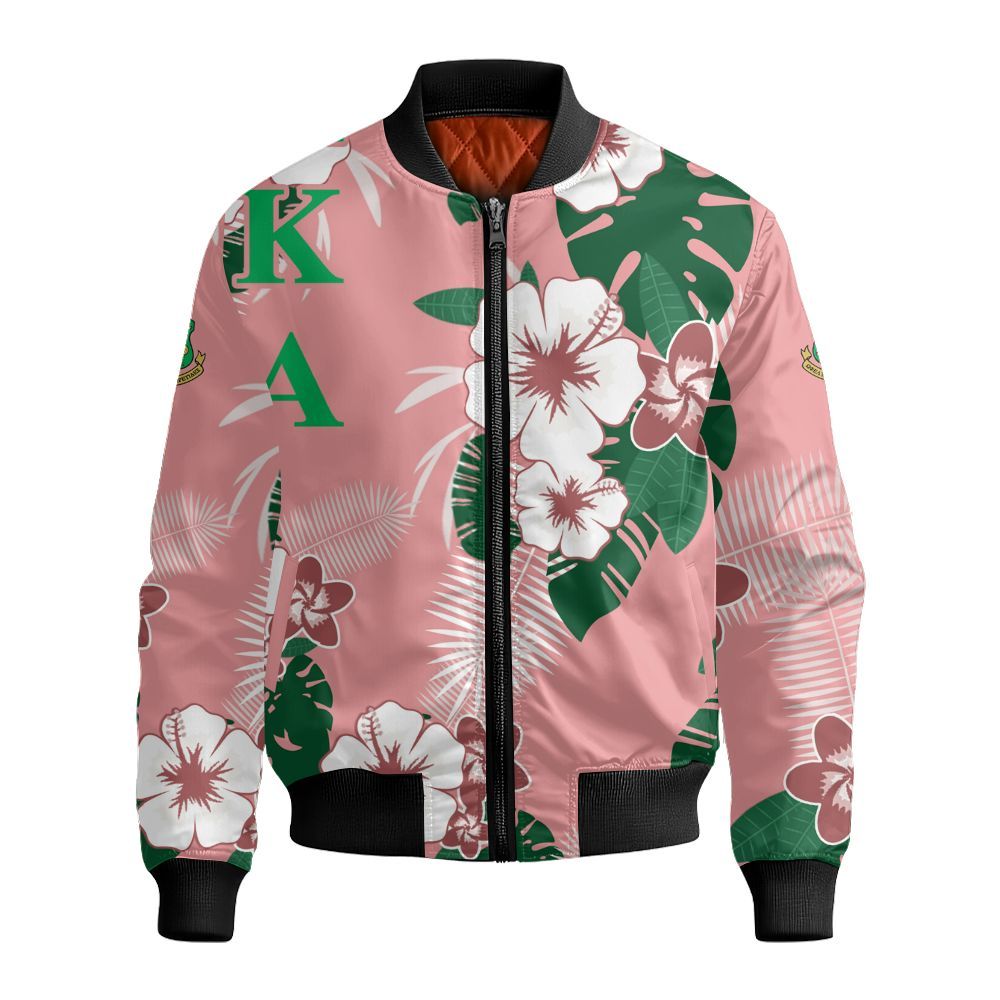 Ireishprint A.K.A Hawaii Short, Hibiscus Flower Hawaii Short 1908 Sorority Bomber Jacket