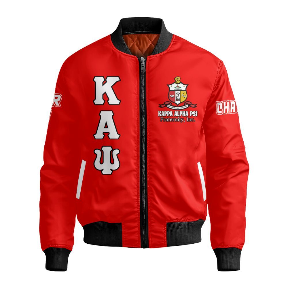 Ireishprint ΚΑΨ Custom Chapter Shirt, Personalized Nupe Shirt ΚΑΨ Fraternity Bomber Jacket