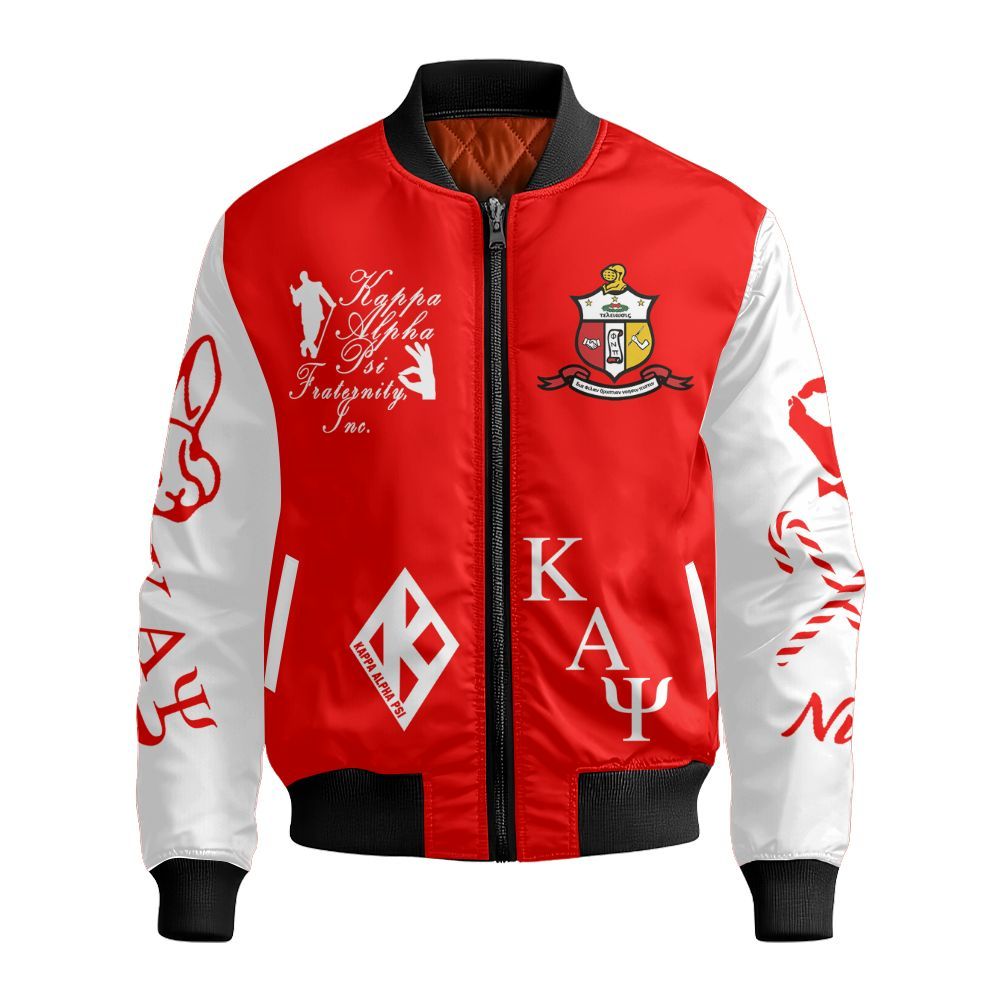 Ireishprint ΚΑΨ Varsity Jacket, Achievement In Every Field Of Human Endeavor Jacket ΚΑΨ Fraternity Bomber Jacket
