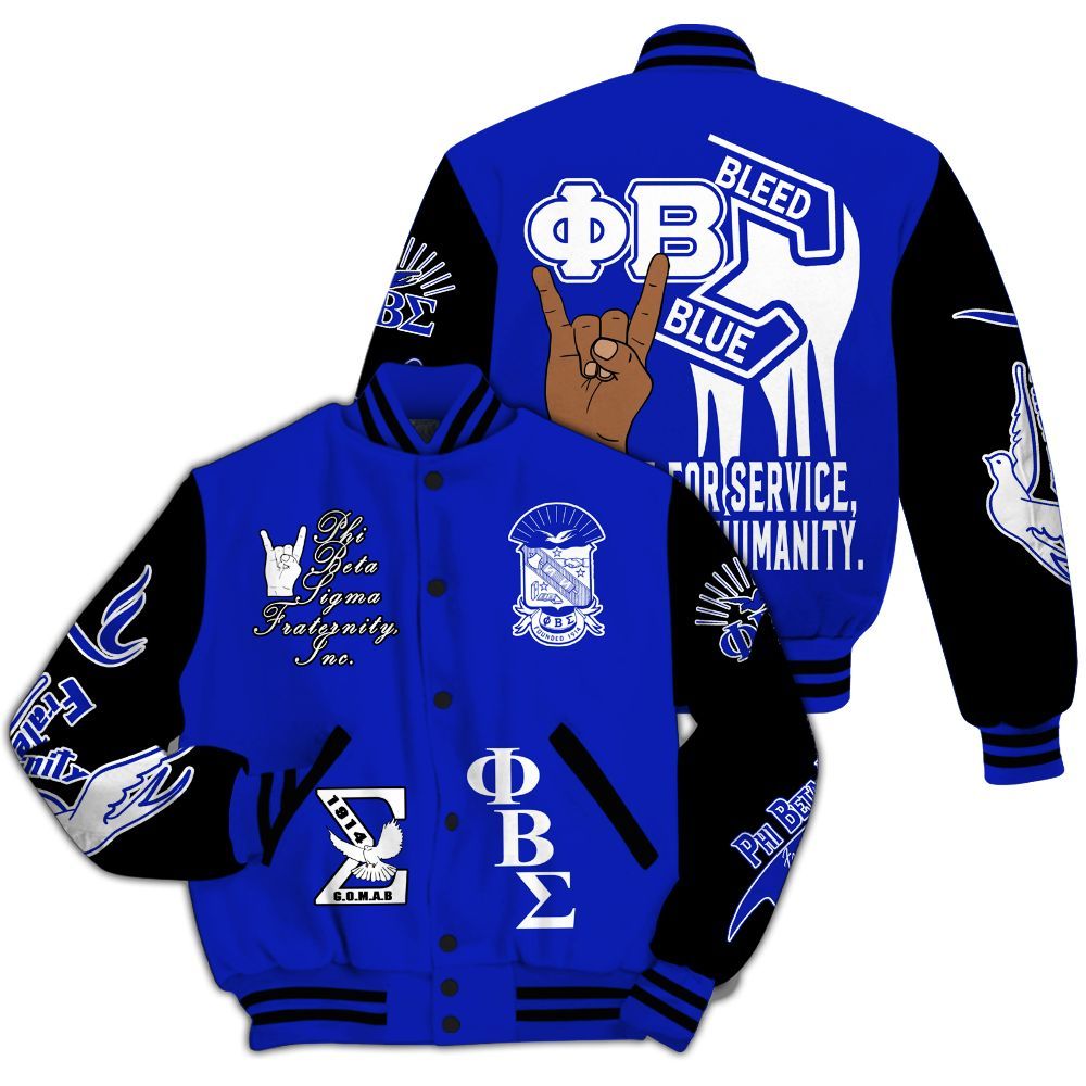 Ireishprint ΦΒΣ Varsity Jacket, Culture For Service Jacket ΦΒΣ Fraternity Jacket