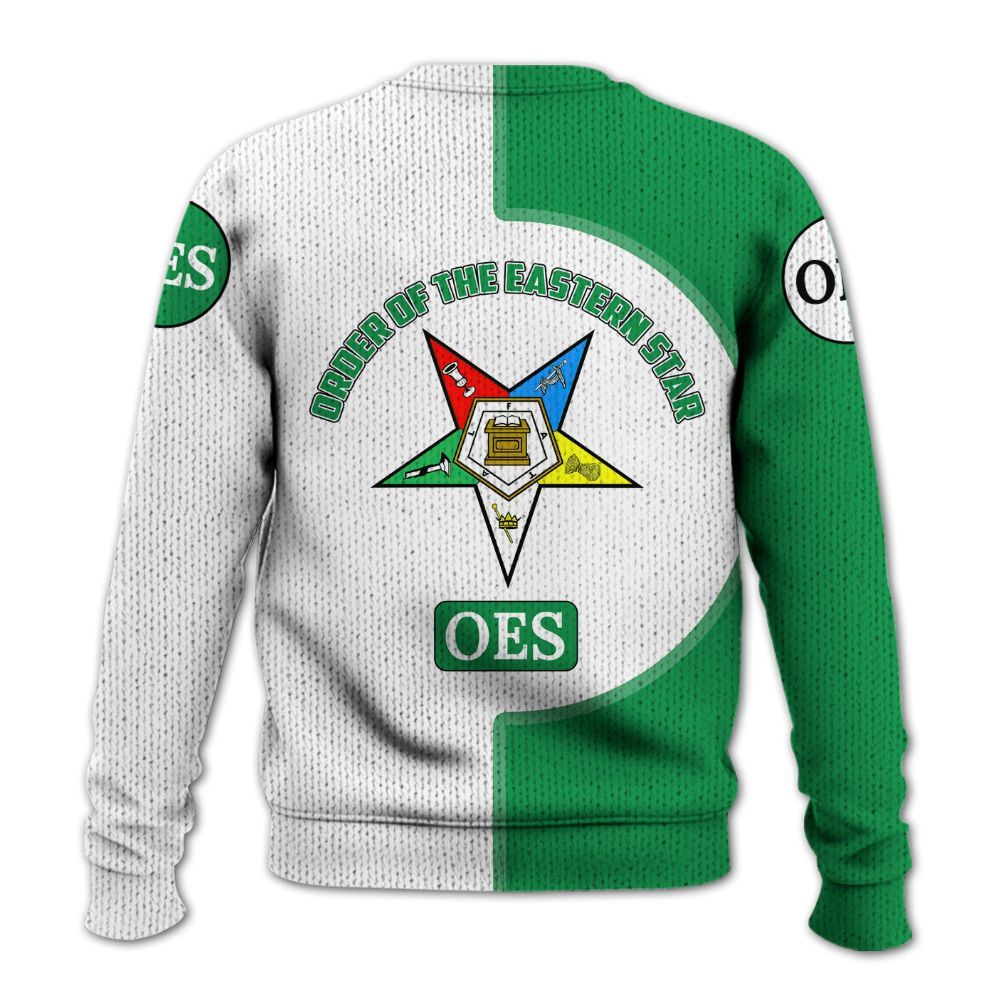 Ireishprint OES Custom Legacy Shirt, Green Circle Legacy Style Order Of The Eastern Star OES Shirt Sorority Knitted Sweater