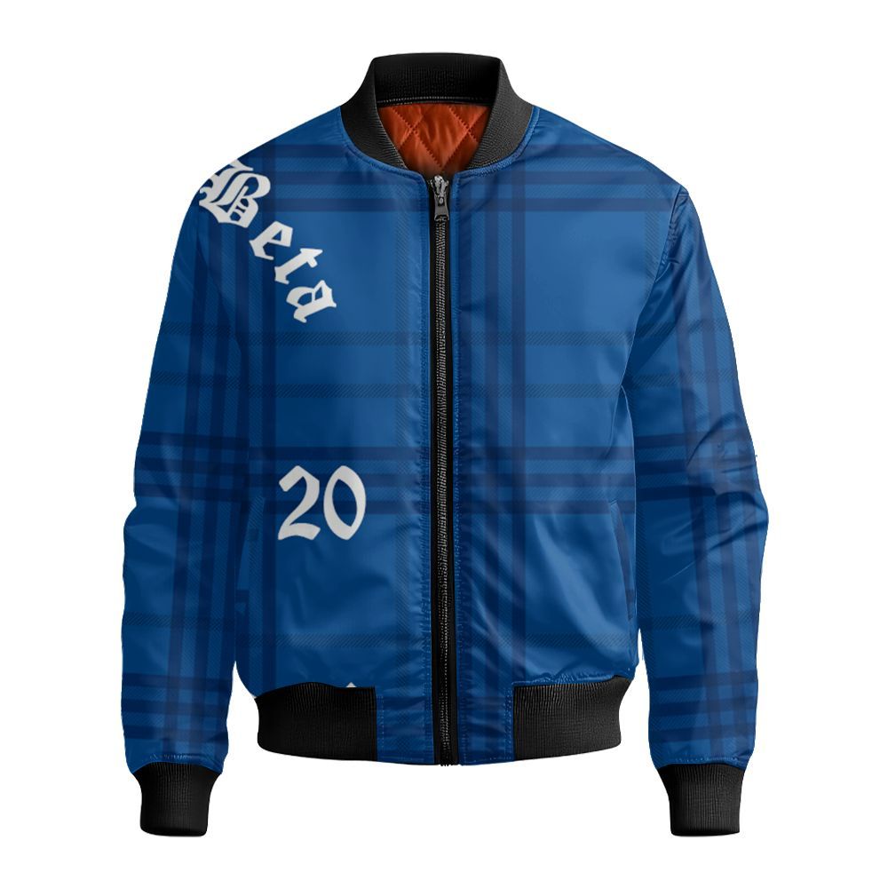 Ireishprint Zeta Phi Beta Ceramic Ornament, Z Blue P Handsign Inspired 1920 Sorority Ceramic Xmas Ornament Bomber Jacket