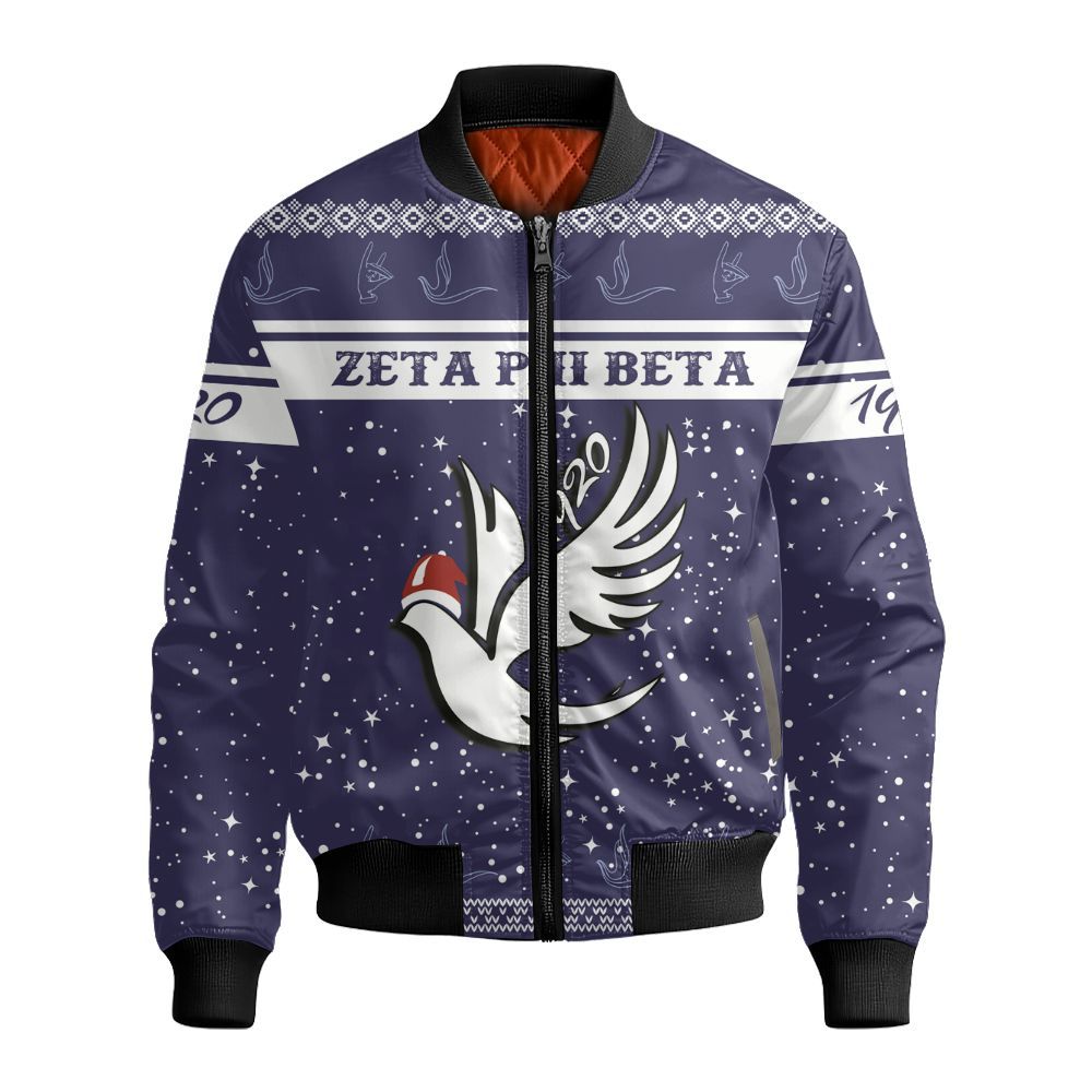 Ireishprint Zeta Phi Beta Shirt, Zeta Phi Beta Xmas Dove Style 1920 Sorority Bomber Jacket