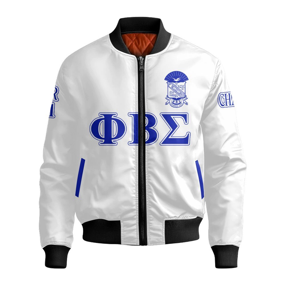 Ireishprint ΦΒΣ Custom Chapter Polo Shirt, Personalized Dove White Polo Shirt 1914 Fraternity Bomber Jacket