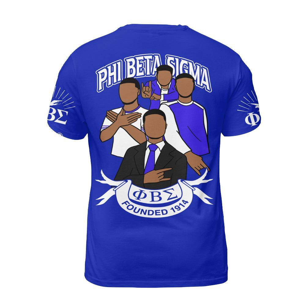 Ireishprint ΦΒΣ Shirt, Brotherhood Founded 1914 Royal Blue Shirt Fraternity Shirt