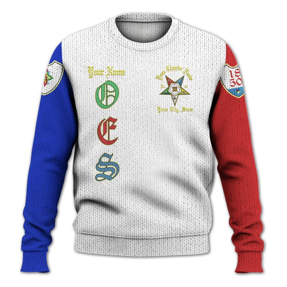 Ireishprint OES Custom Legacy Shirt, Esther Pentagon Sisters Order Of The Eastern Star OES Shirt Sorority Knitted Sweater