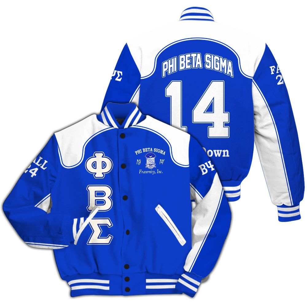 Ireishprint ΦΒΣ Custom Chapter Varsity Jacket, ΦΒΣ Lettered Racing Style 1914 Fraternity Jacket