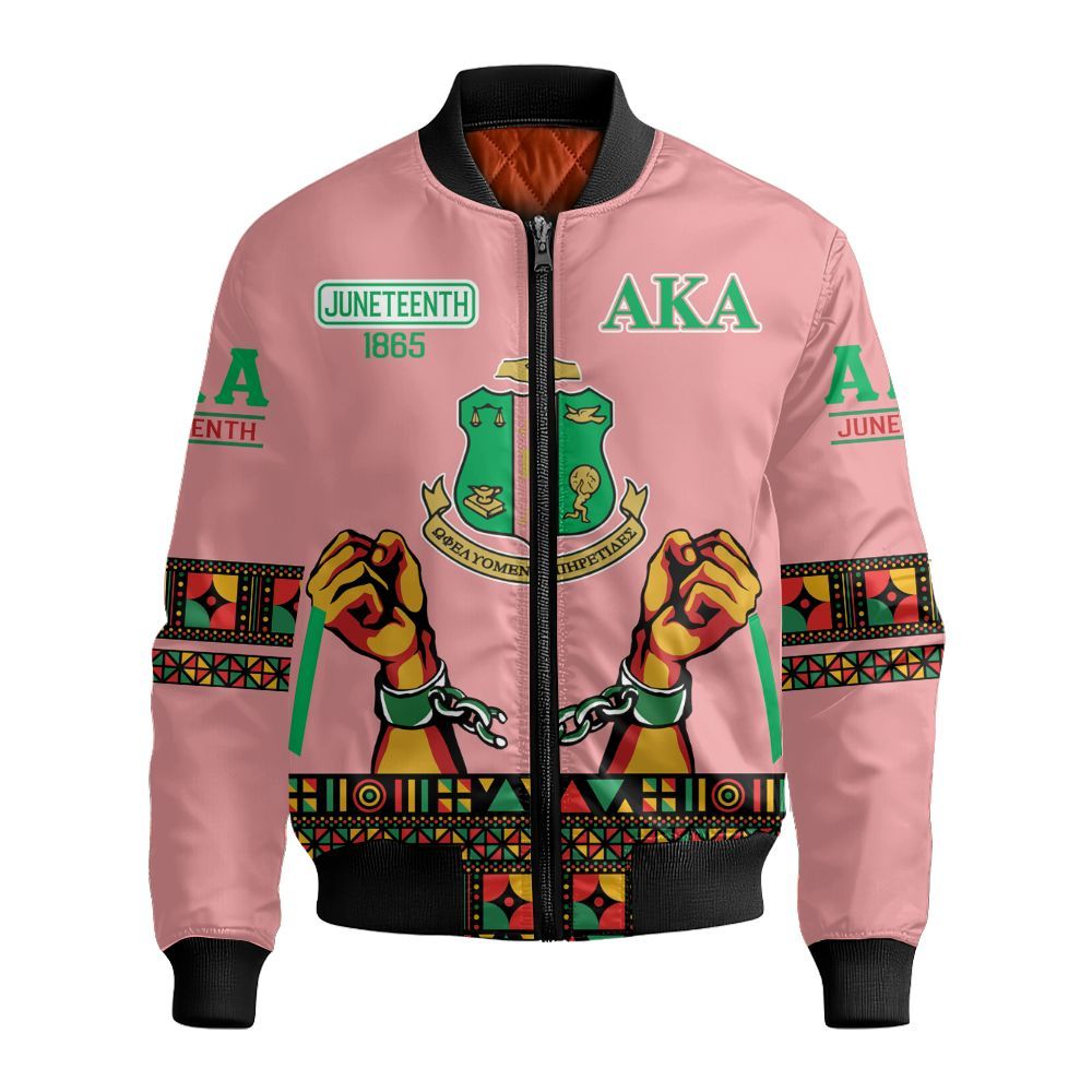 Ireishprint A.K.A Varsity Jacket, Juneteenth Ivy Leaf Jacket 1908 Sorority Bomber Jacket