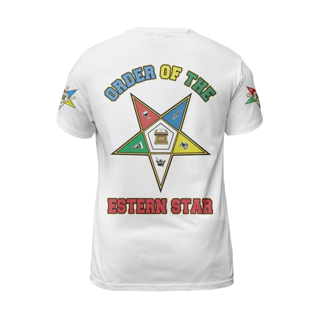Ireishprint OES Custom Custom Legacy Shirt, Customize Color Block White Order Of The Eastern Star OES Shirt