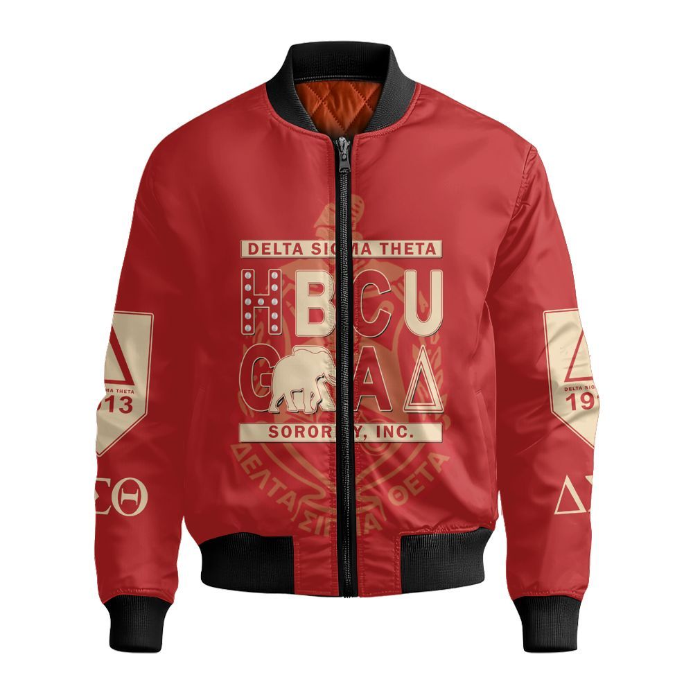 Ireishprint Delta Sigma Theta Shirt, Crimson HBCU Style Shirt Delta Sigma Theta Sorority Bomber Jacket