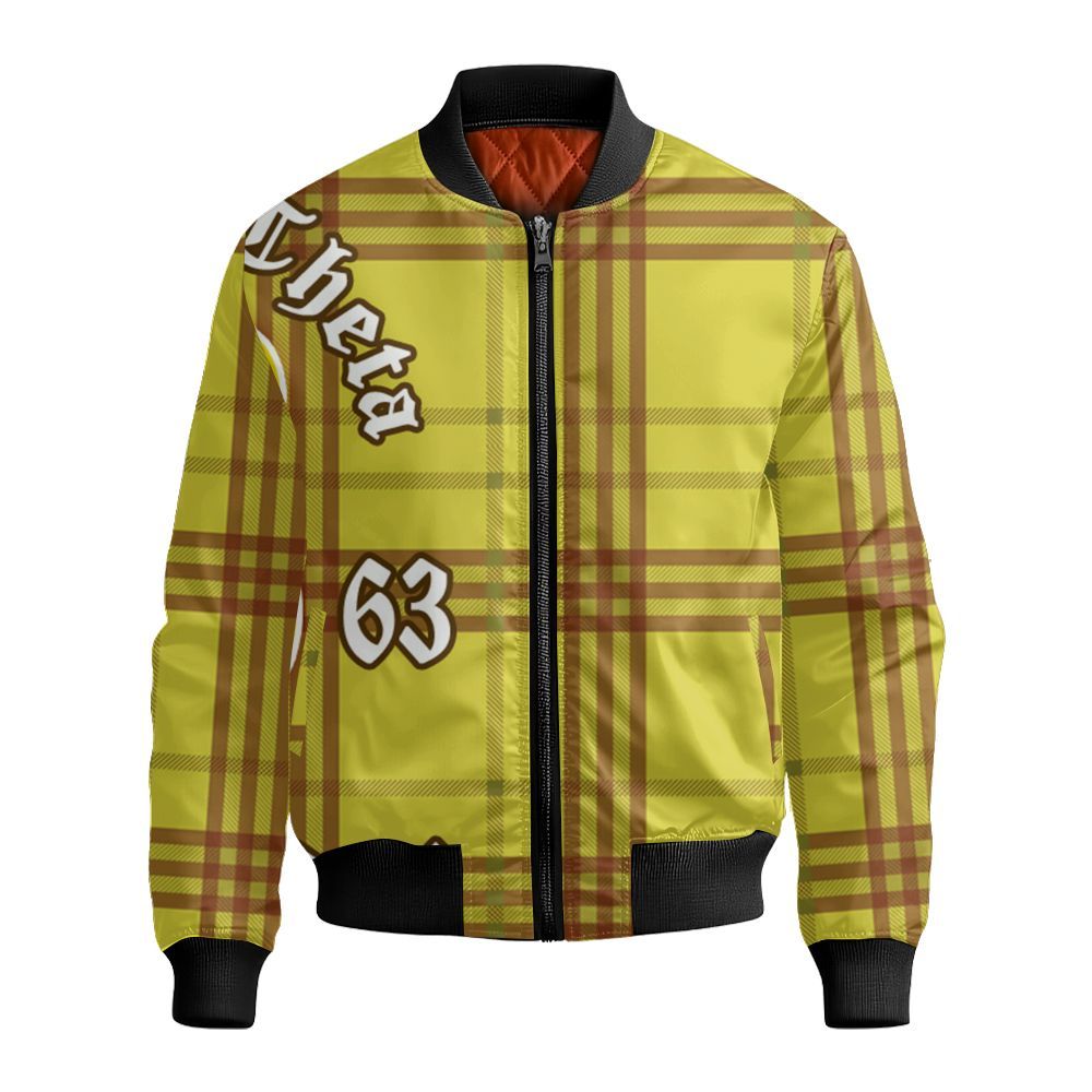 Ireishprint Iota Phi Theta Ceramic Ornament, Handsign Inspired Charcoal Brown 1963 Fraternity Xmas Ornament Bomber Jacket