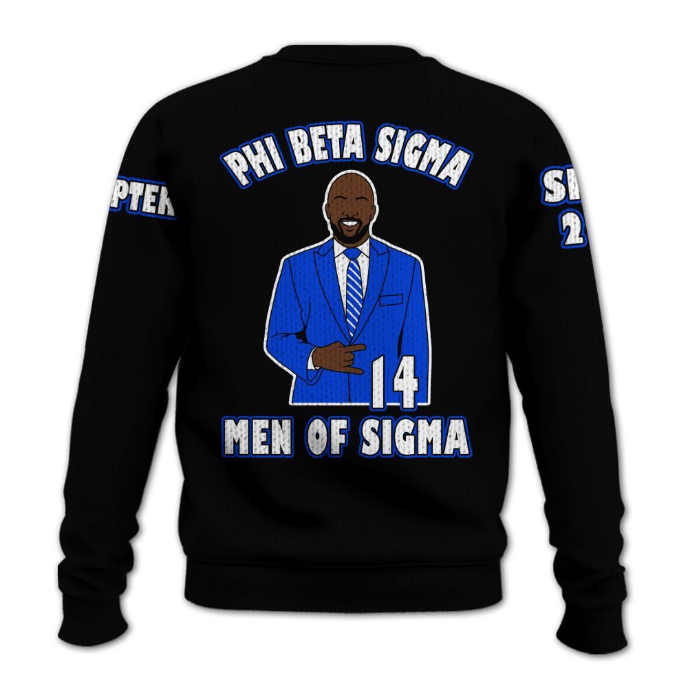 Ireishprint ΦΒΣ Custom Chapter Shirt, Personalized Black Shirt ΦΒΣ 1914 Fraternity Knitted Sweater