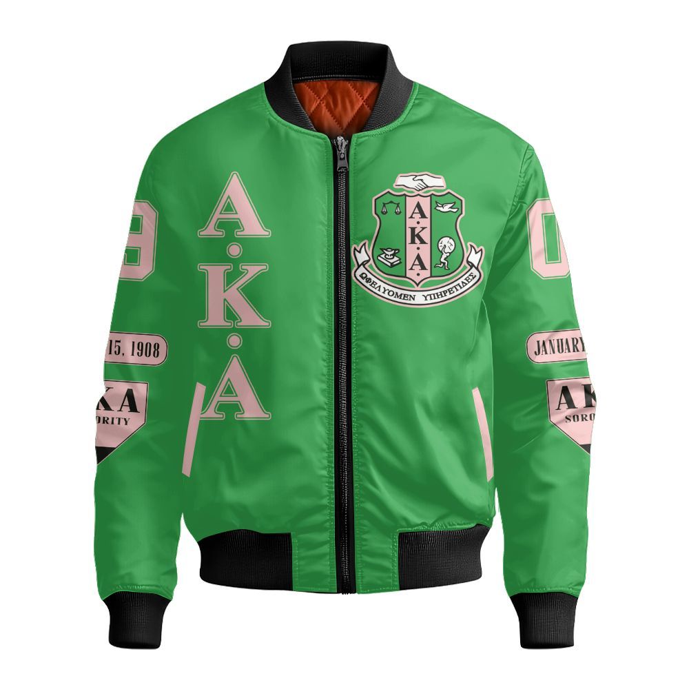 Ireishprint A.K.A Crossing Jacket, Apple Green Jacket 1908 Sorority Bomber Jacket