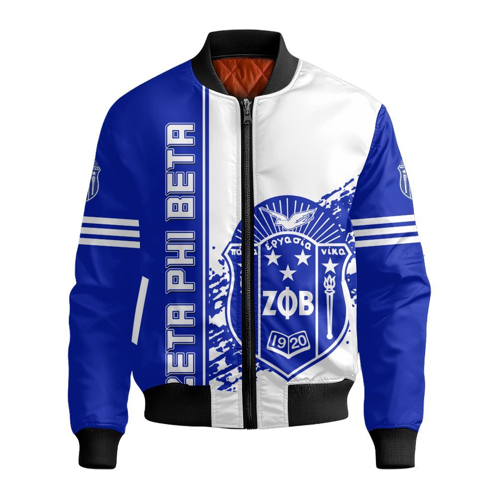 Ireishprint Zeta Phi Beta Shirt, Zeta Phi Beta Spaint Style 1920 Z Phi B Sorority Bomber Jacket