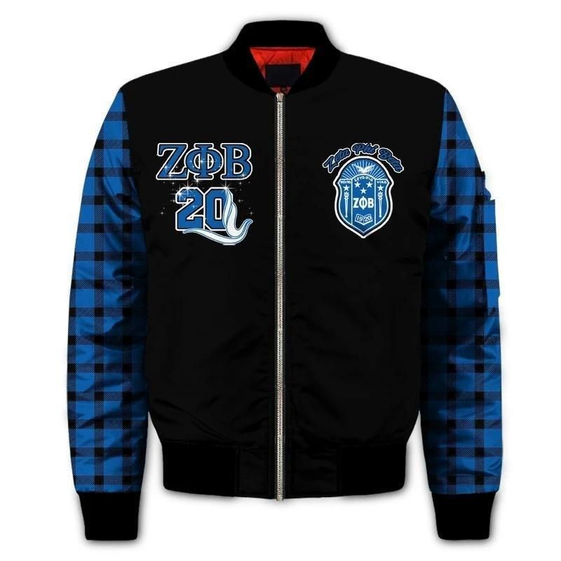 Zeta Phi Beta Shining Girl Sleeve Zip Bomber Jacket