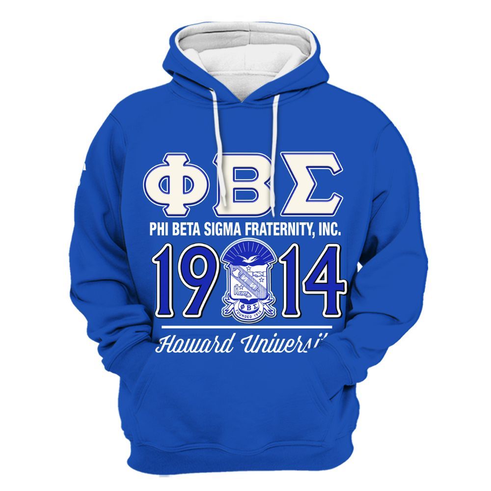 Ireishprint ΦΒΣ Custom Probate Line Shirt, Personalized Royal Blue Lettered Fraternity Hoodie