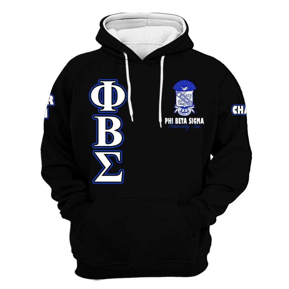 Ireishprint ΦΒΣ Custom Chapter Shirt, Personalized Black Shirt ΦΒΣ 1914 Fraternity Hoodie