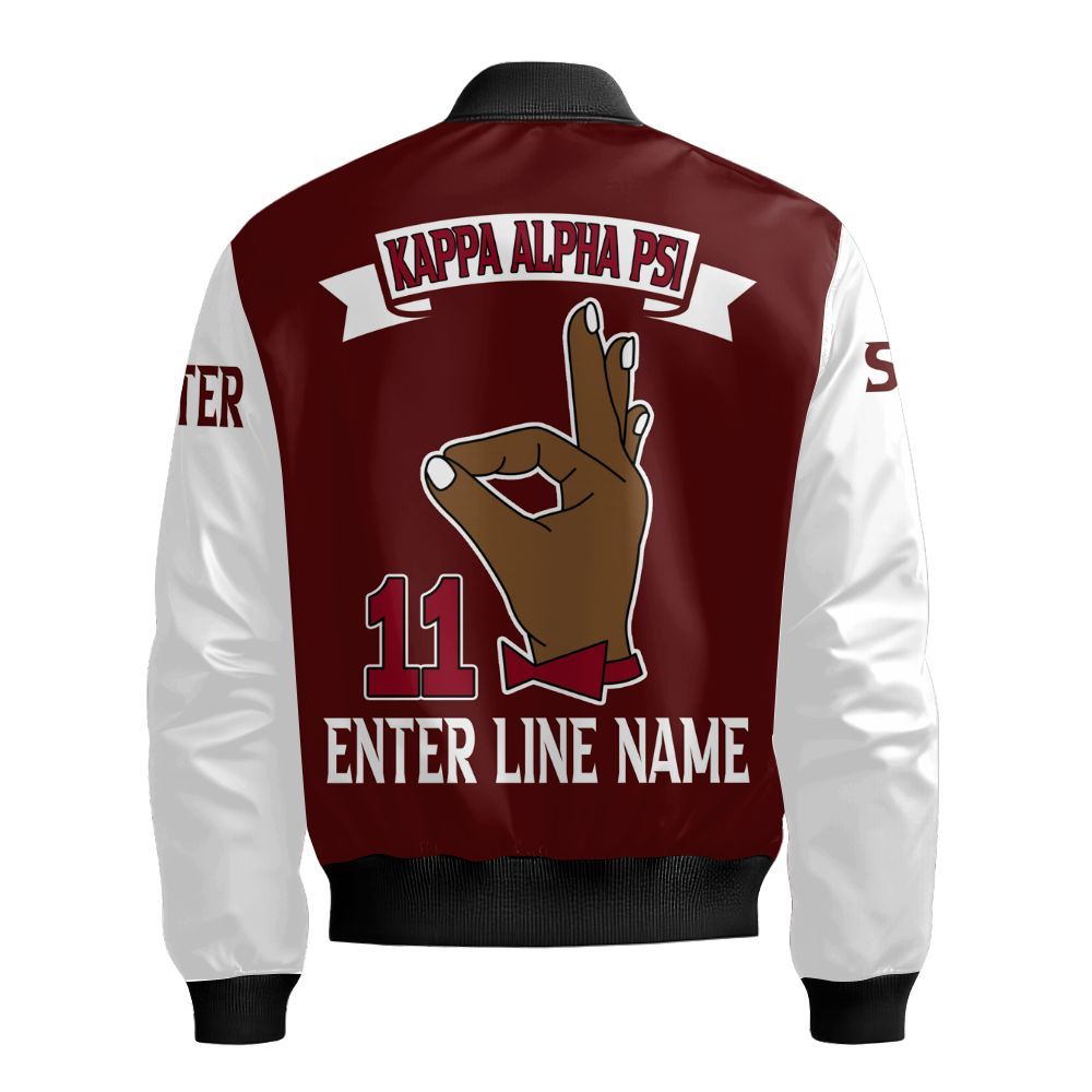 Ireishprint ΚΑΨ Custom Chapter Shirt, Personalized Hand Sign Shirt 1911 Fraternity Bomber Jacket