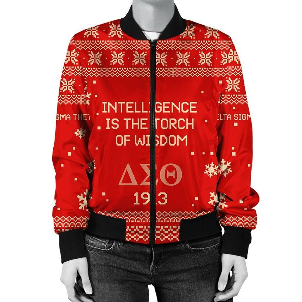 Delta Sigma Theta Xmas Motto Bomber Jacket