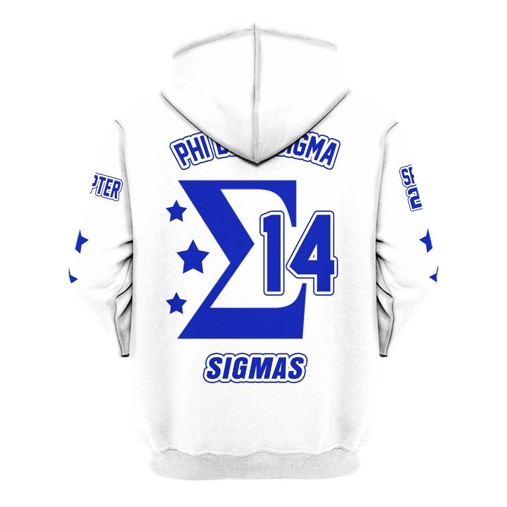 Ireishprint ΦΒΣ Custom Chapter Shirt, Personalized Three Stars White Royal Blue Shirt 1914 Fraternity Hoodie