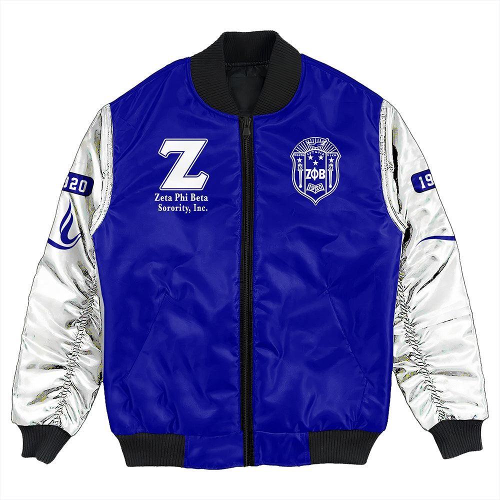 Zeta Phi Beta Varsity Bomber Jacket T09