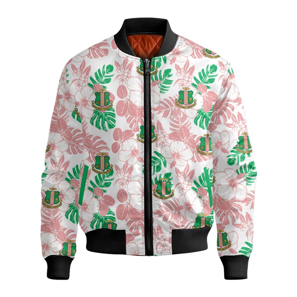 Ireishprint A.K.A Hawaii Short, Tropical Flowers Hawaii Short 1908 Sorority Bomber Jacket