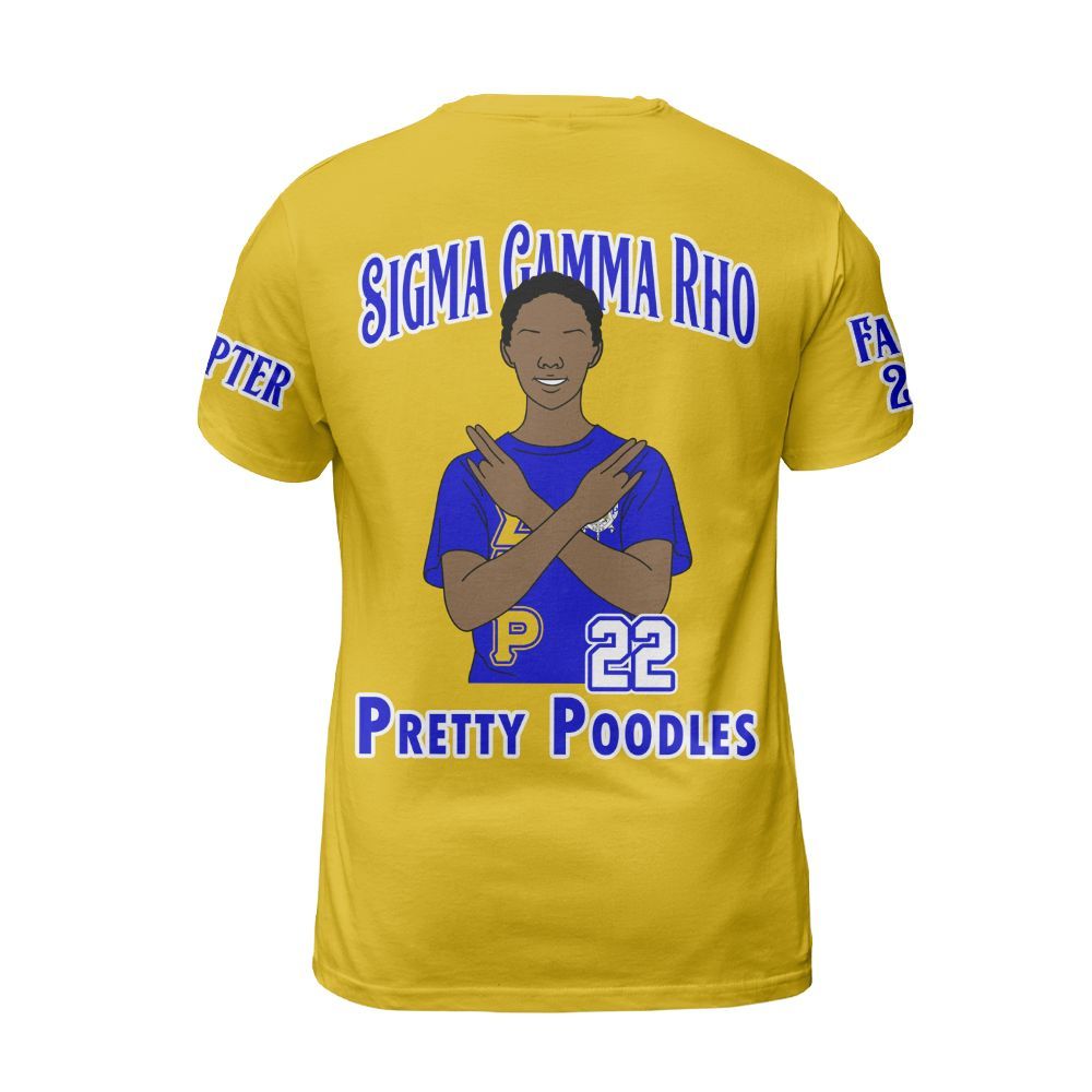 Ireishprint Sigma Gamma Rho Custom Chapter Shirt, Personalized Gold Shirt Sigma Gamma Rho 1922 Sorority Shirt