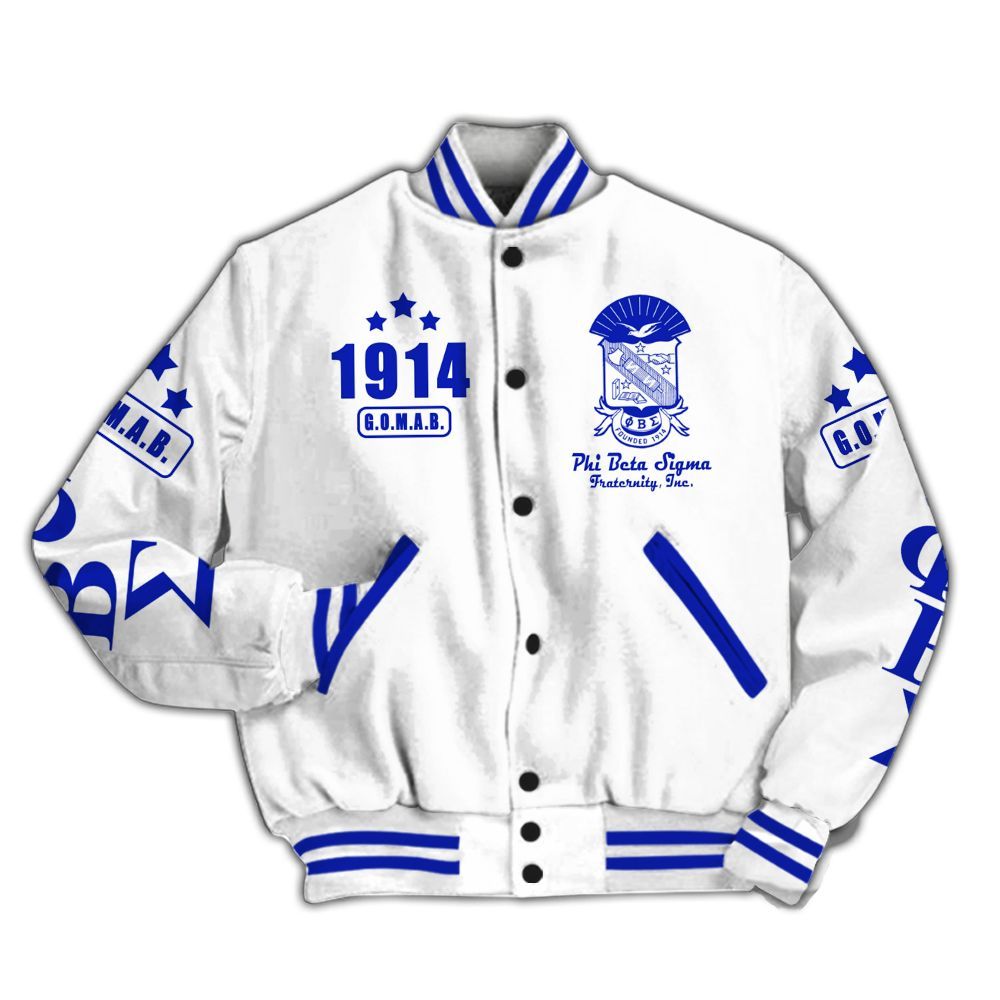 Ireishprint ΦΒΣ Varsity Jacket, GOMAB Three Stars Jacket ΦΒΣ Fraternity Jacket