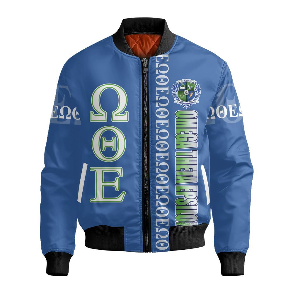 Ireishprint Omega Theta Epsilon Custom Name Varsity Jacket, Omega Theta Epsilon Sorority Text Style Custom Name Jacket Since 2024 Sorority Bomber Jacket
