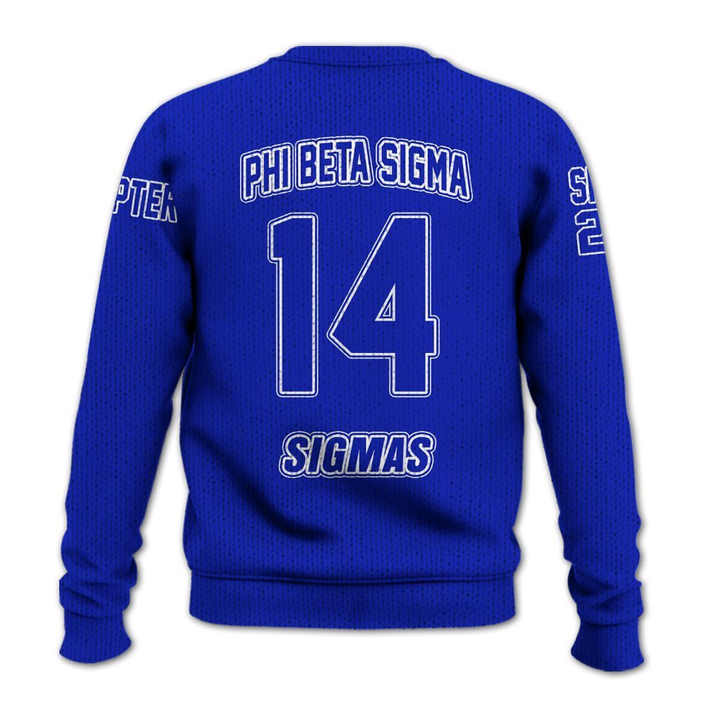 Ireishprint ΦΒΣ Custom Chapter Shirt, Personalized Royal Blue Shirt 1914 Fraternity Knitted Sweater