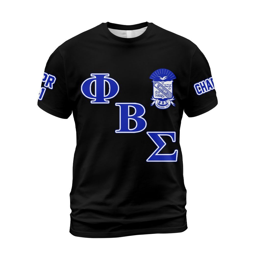 Ireishprint ΦΒΣ Custom Chapter Shirt, Personalized Dove Black Royal Blue Shirt 1914 Fraternity Shirt