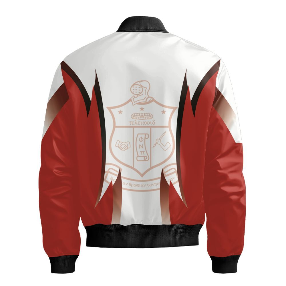 Ireishprint ΚΑΨ Shirt, Krimson Style Kappa Nupe Gentlemen Shirt Since 1911 Fraternity Bomber Jacket