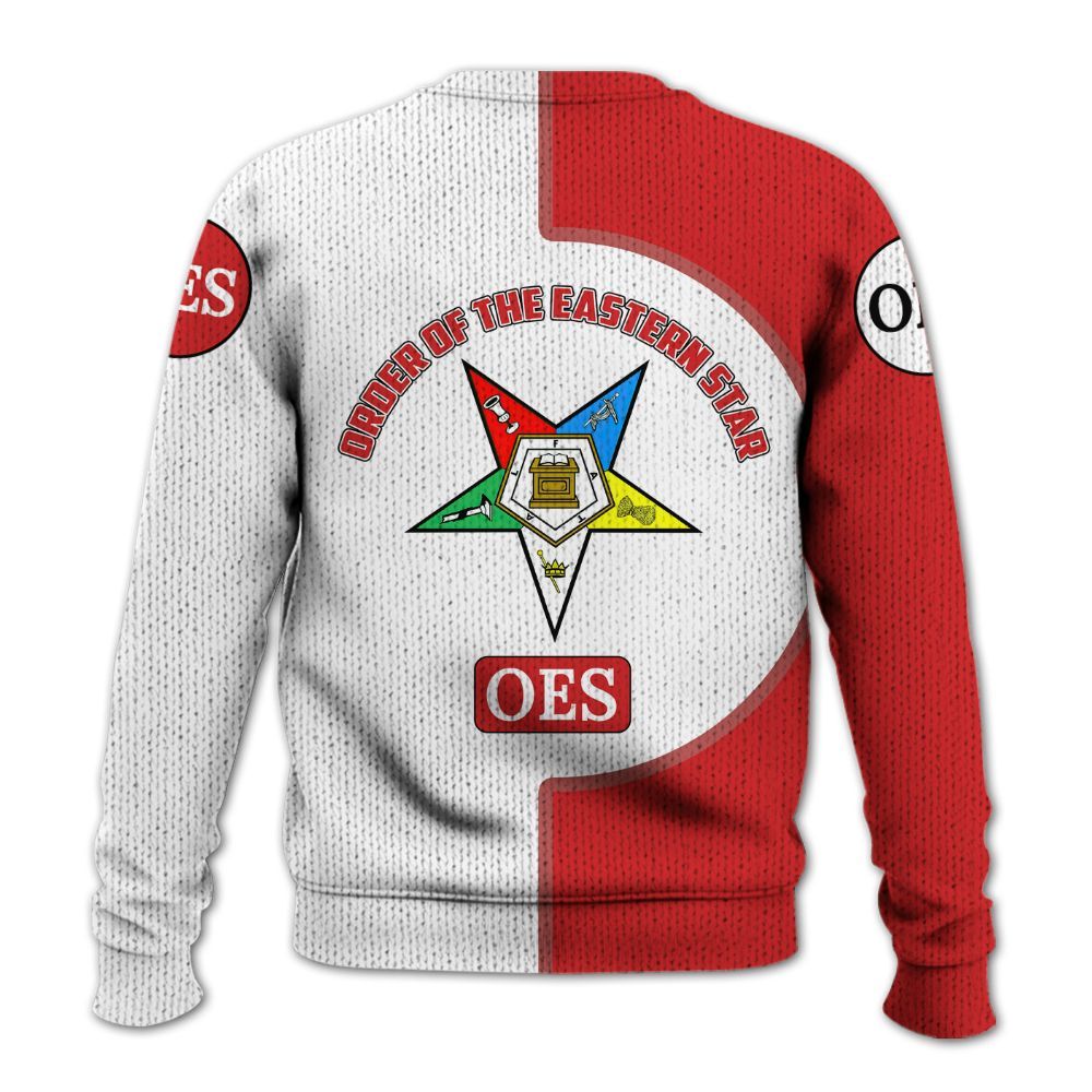 Ireishprint OES Custom Legacy Shirt, Red Circle Legacy Style Order Of The Eastern Star OES Shirt Sorority Knitted Sweater