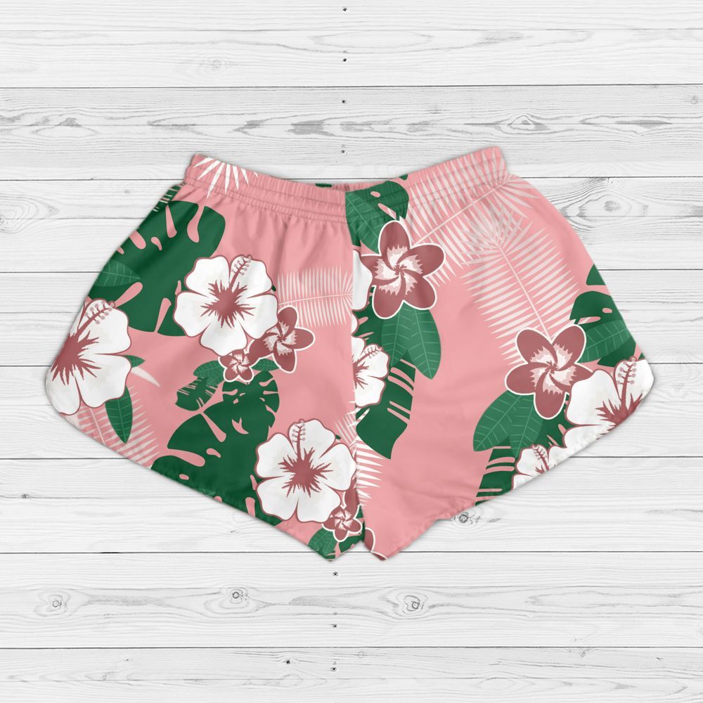 Ireishprint A.K.A Hawaii Short, Hibiscus Flower Hawaii Short 1908 Sorority Hawaii Short