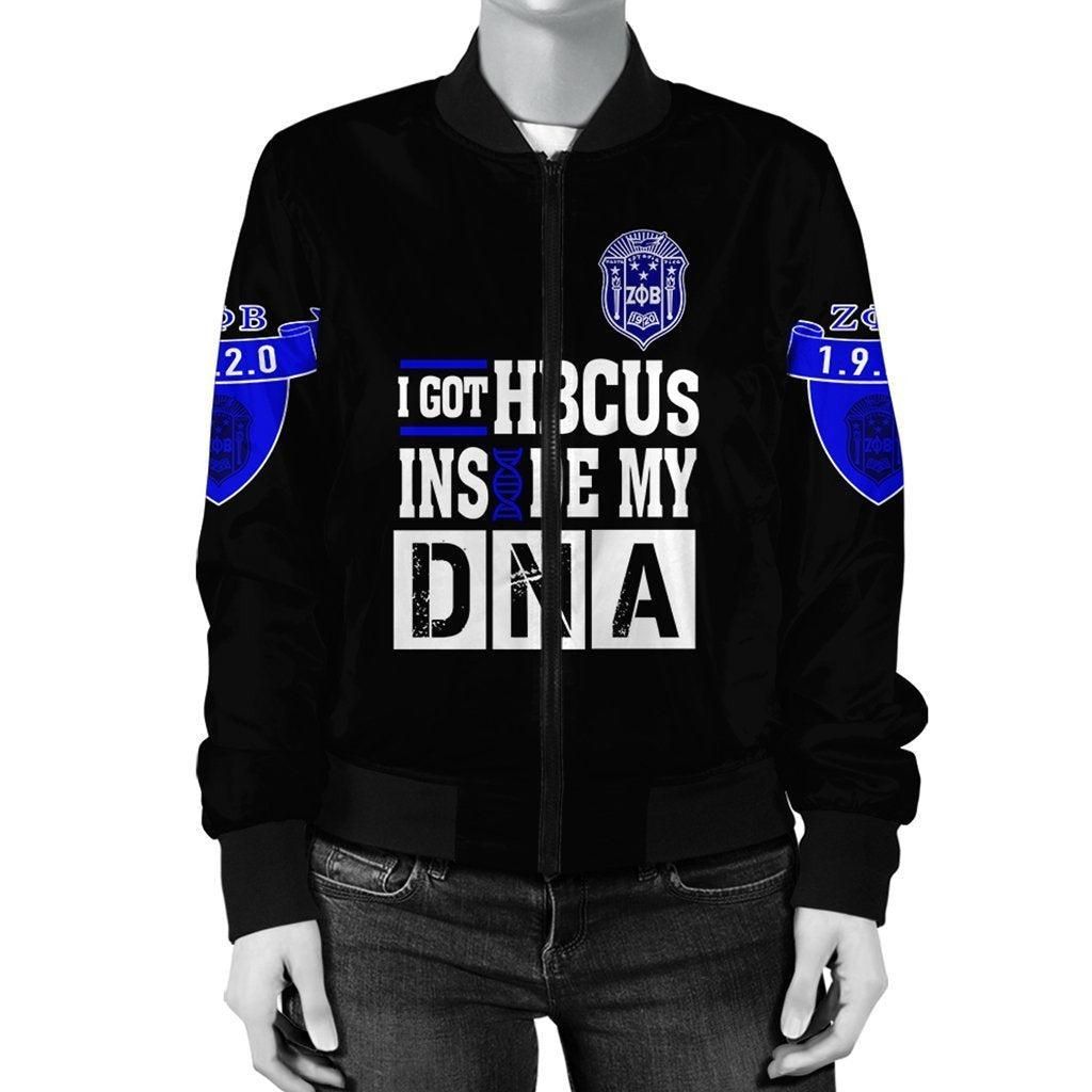 Zeta Phi Beta HBCU DNA Bomber Jacket