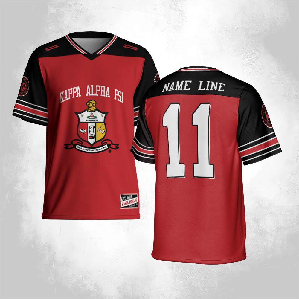 Ireishprint ΚΑΨ Custom Back Line Football Jersey, Personalized Krimson Kappa Jersey Fraternity