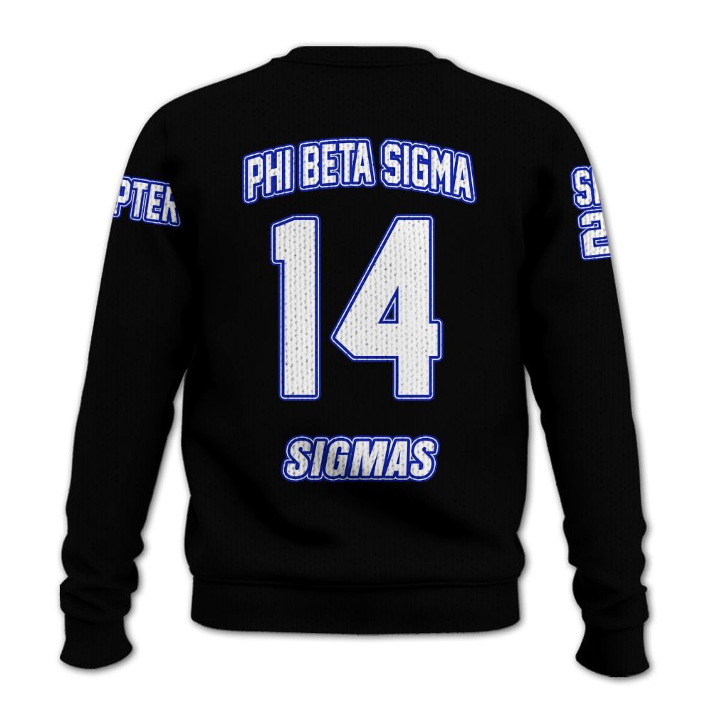 Ireishprint ΦΒΣ Custom Chapter Shirt, Personalized Black Shirt ΦΒΣ Fraternity Knitted Sweater