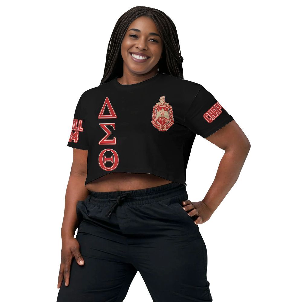 Ireishprint Delta Sigma Theta Custom Chapter Crop Shirt, Detas Crew Delta Sigma Theta Jacket Sorority Crop Top