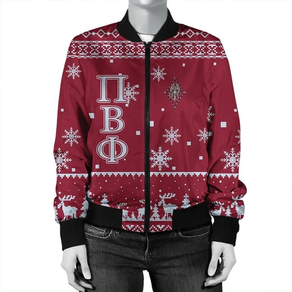 Christmas Letters Sorority Pi Beta Phi Bomber Jacket RLT8