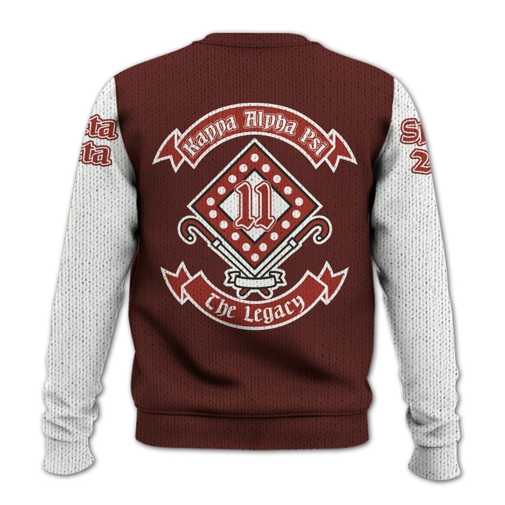 Ireishprint ΚΑΨ Custom Chapter Shirt, Krimson Diamond Canes 1911 Fraternity Knitted Sweater