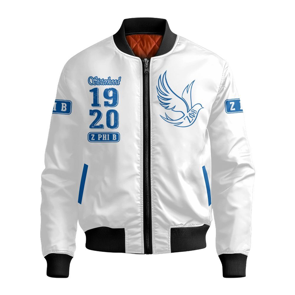 Ireishprint Zeta Phi Beta Polo Shirt, Sisterhood Beta Girl White Polo Shirt Zeta Phi Beta Sorority Bomber Jacket