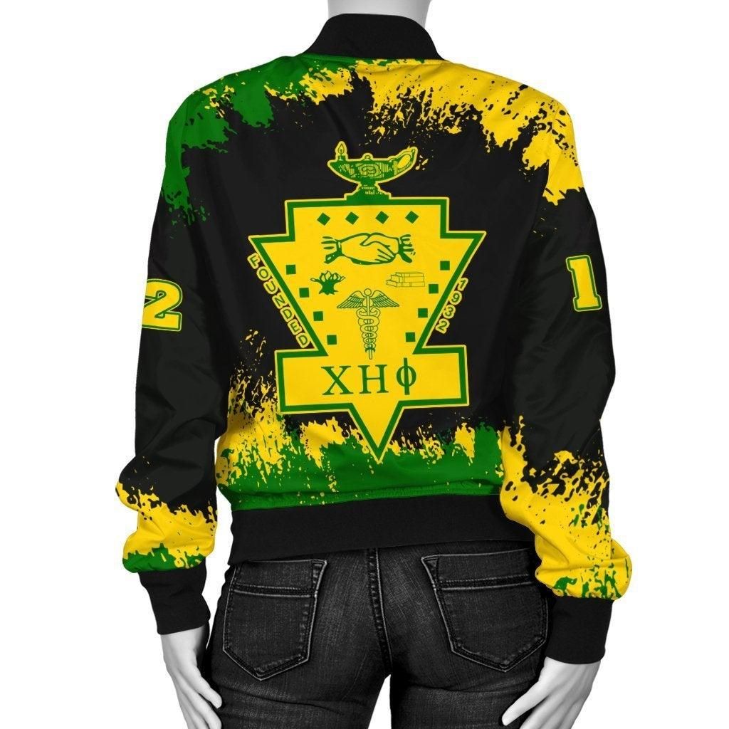 African Jacket - Chi Eta Phi Bomber Jacket - Face Style