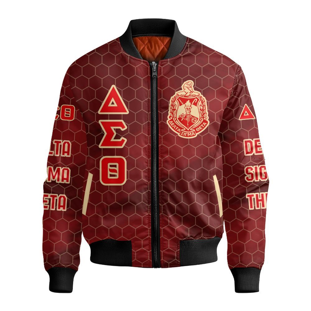 Ireishprint Delta Sigma Theta Shirt, Delta Sigma Theta Bee Style Shirt Delta Sigma Theta Sorority Bomber Jacket