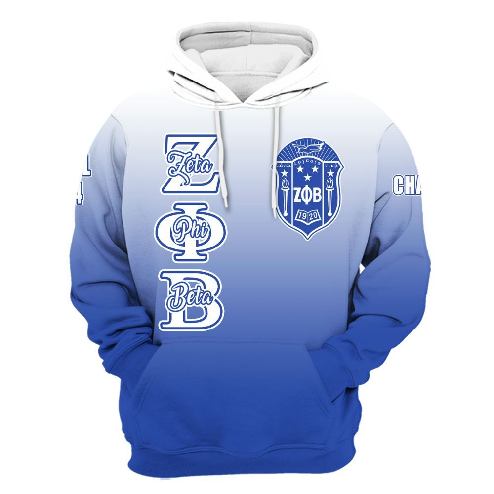 Ireishprint Zeta Phi Beta Custom Chapter Shirt, Personalized Faded Color Shirt Zeta Phi Beta Sorority Hoodie