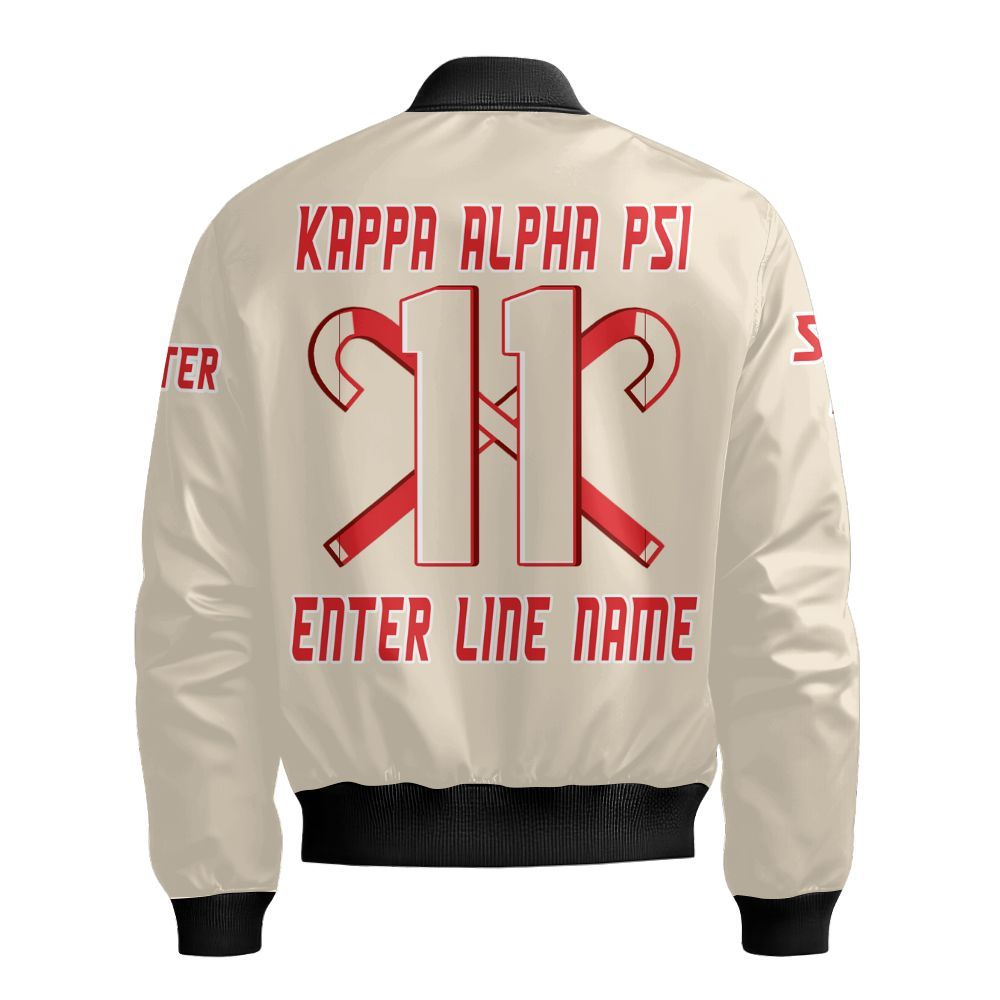 Ireishprint ΚΑΨ Custom Chapter Shirt, Personalized Cane Cream Shirt ΚΑΨ Fraternity Bomber Jacket