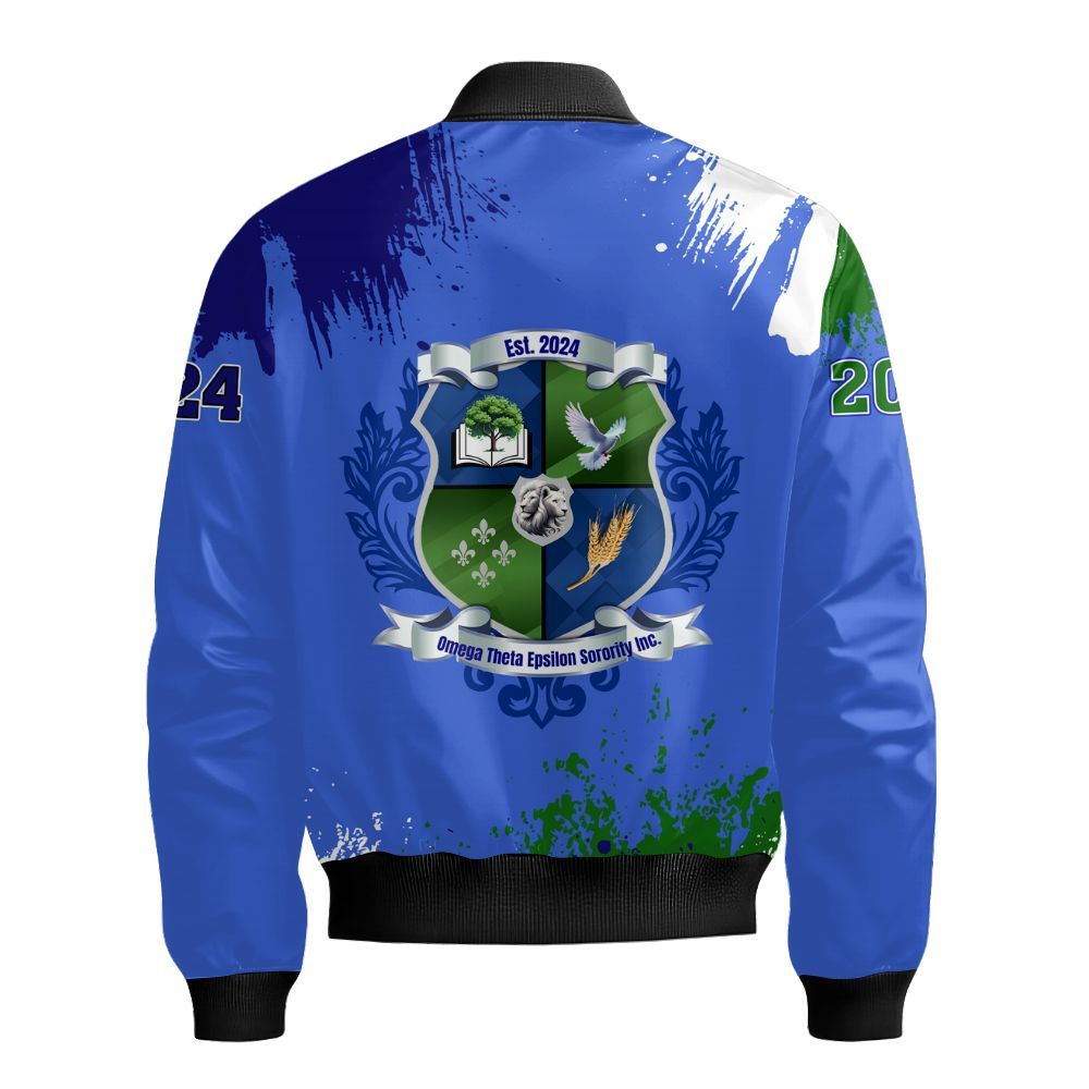 Ireishprint Omega Theta Epsilon Shirt, Omega Theta Epsilon Sorority Brush Style Shirt Sorority Bomber Jacket