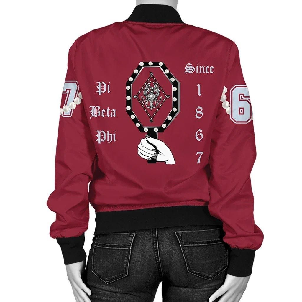 Pi Beta Phi Ver.2 Pearls Bomber Jacket RLT8