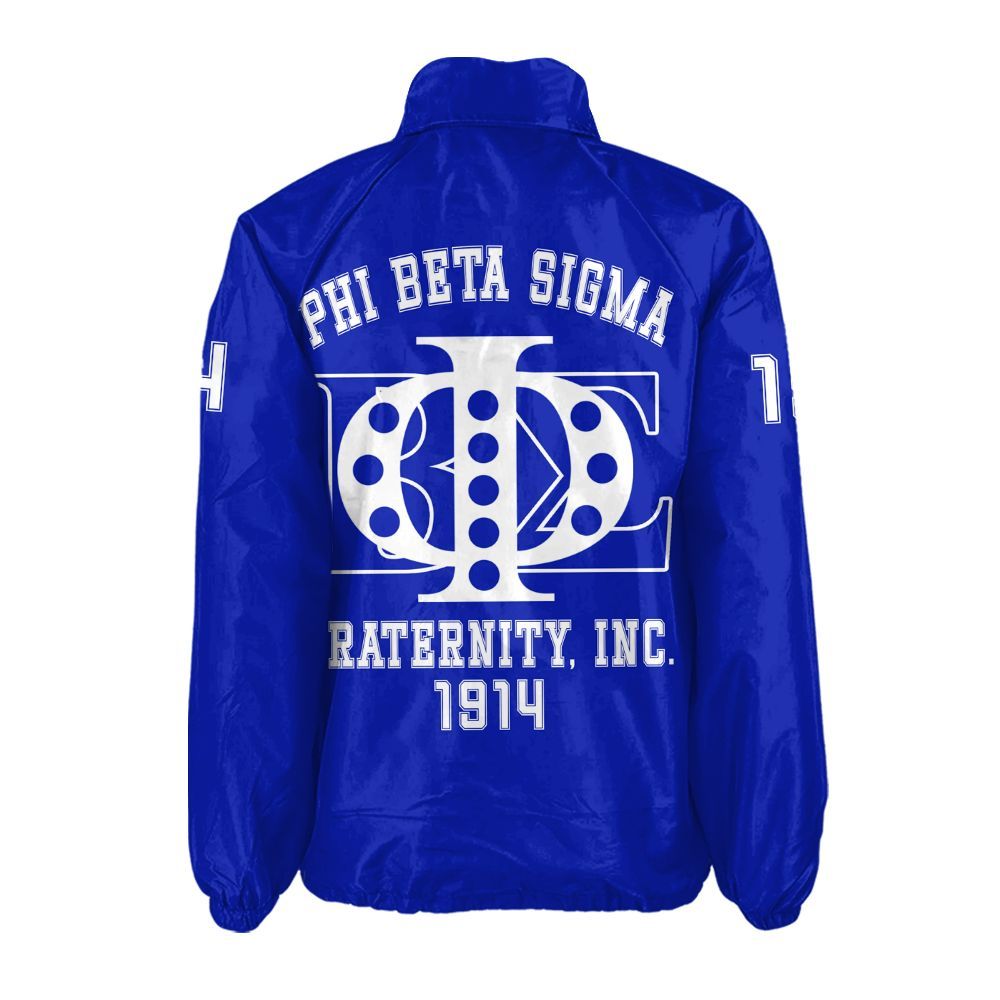 Ireishprint ΦΒΣ Crossing Jacket, Royal Blue ΦΒΣ Jacket 1914 Fraternity Crossing Jacket