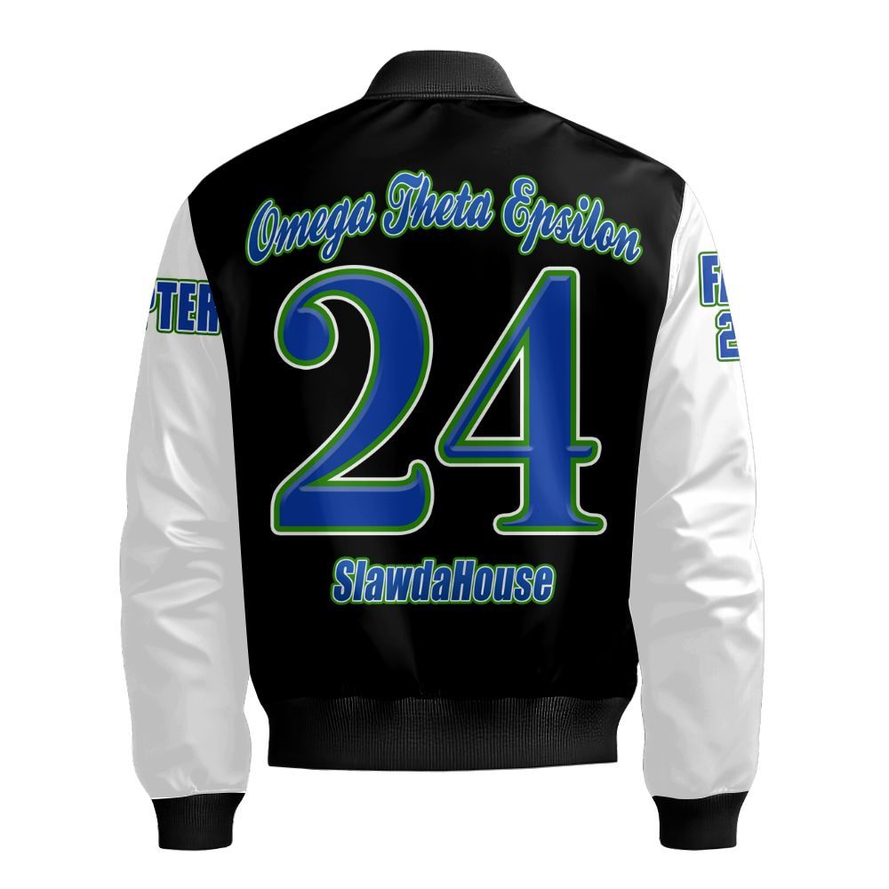 Ireishprint Omega Theta Epsilon Custom Chapter Varsity Jacket, Omega Theta Epsilon Sorority Custom Varsity Jacket Since 2024 Sorority Bomber Jacket